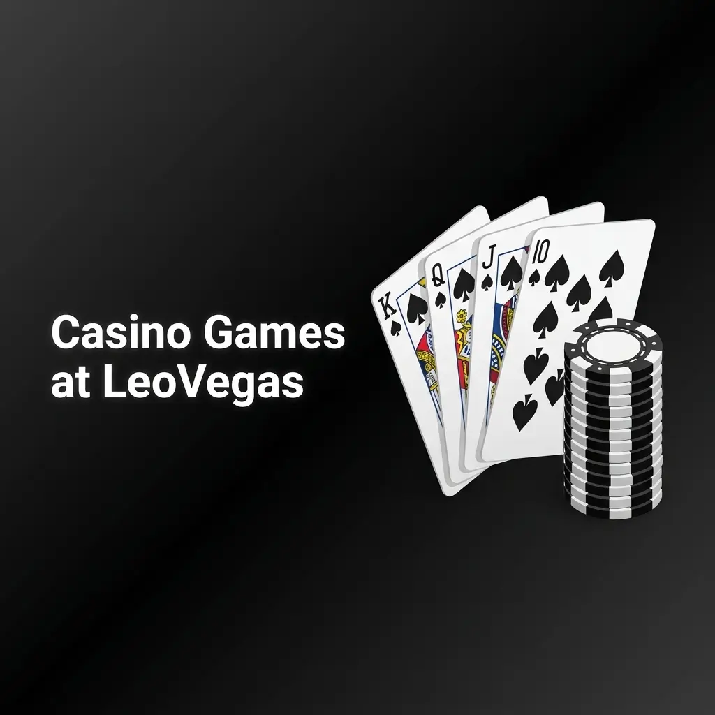 LeoVegas casino games library featuring slots, live dealer tables, blackjack, roulette, and jackpot titles