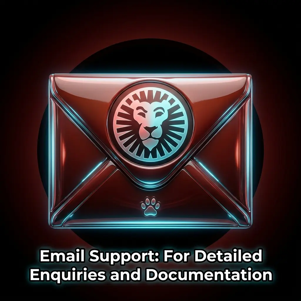 LeoVegas email support contact for detailed enquiries, document submission, and formal complaints at support@leovegas.com