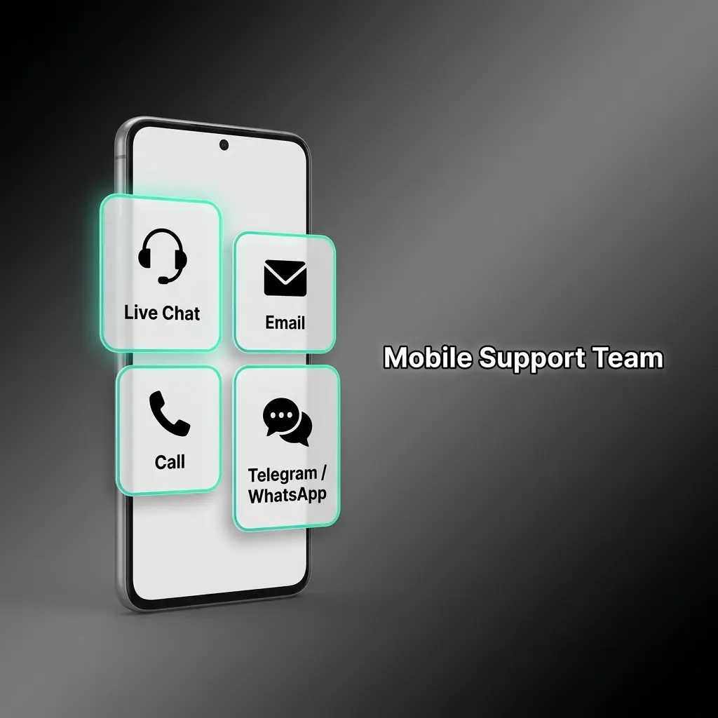 LeoVegas mobile support team available 24/7 via live chat, email, and FAQ help centre for UK players
