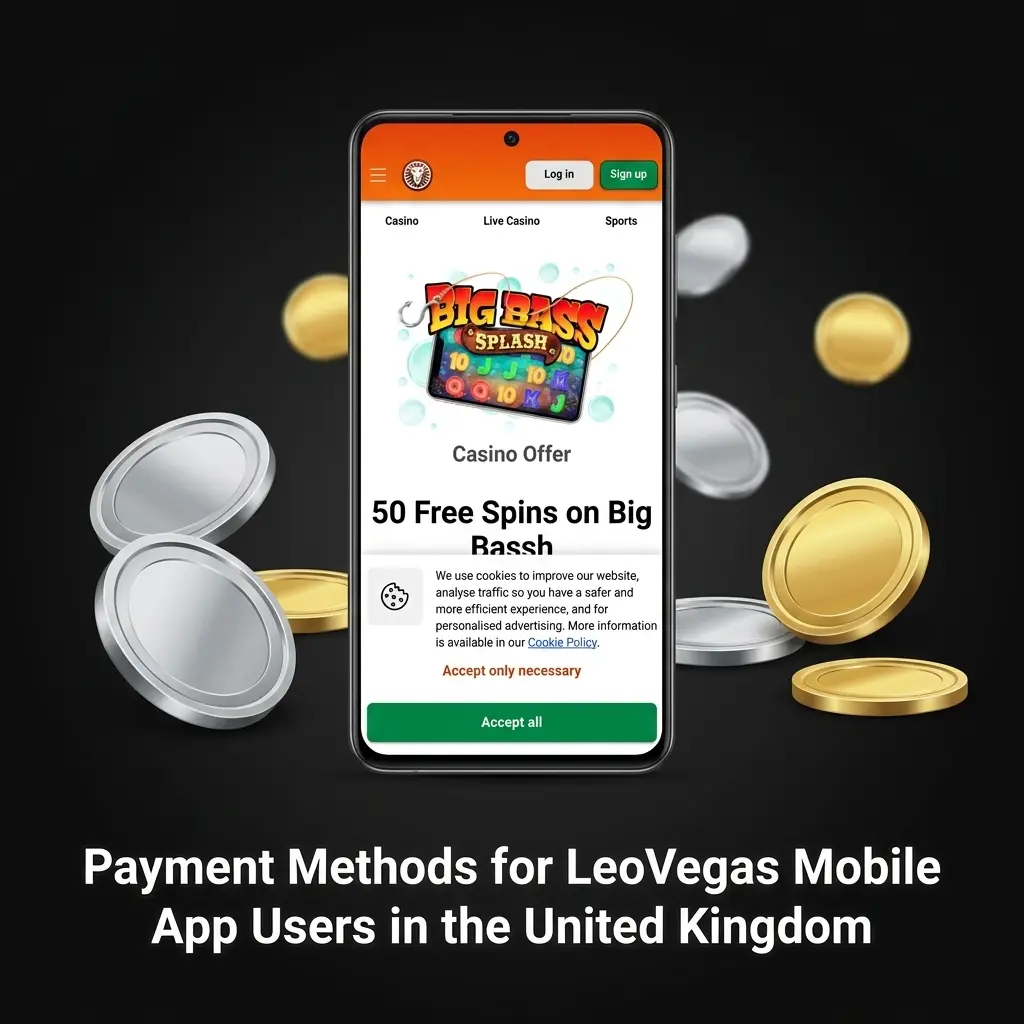 LeoVegas mobile app UK payment methods including Visa, Mastercard, PayPal, Apple Pay, Google Pay and bank transfer